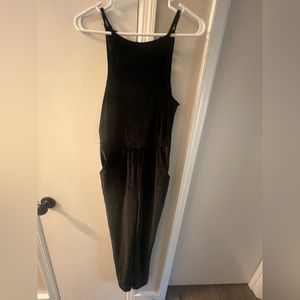 Black velvet jumpsuit from Urban Outfitters